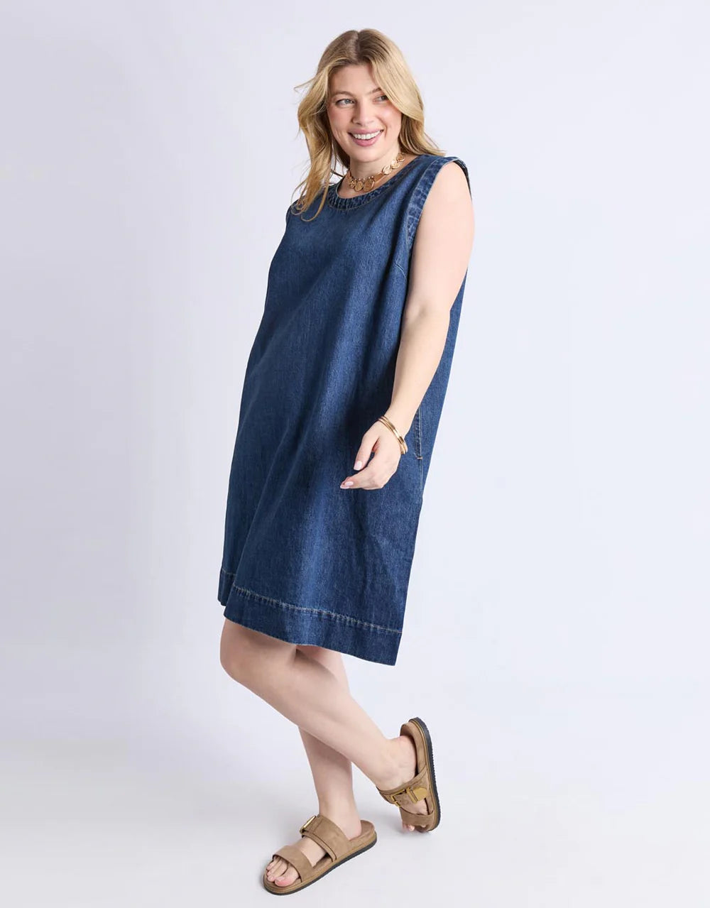 Sonny Denim Dress - Dark Blue