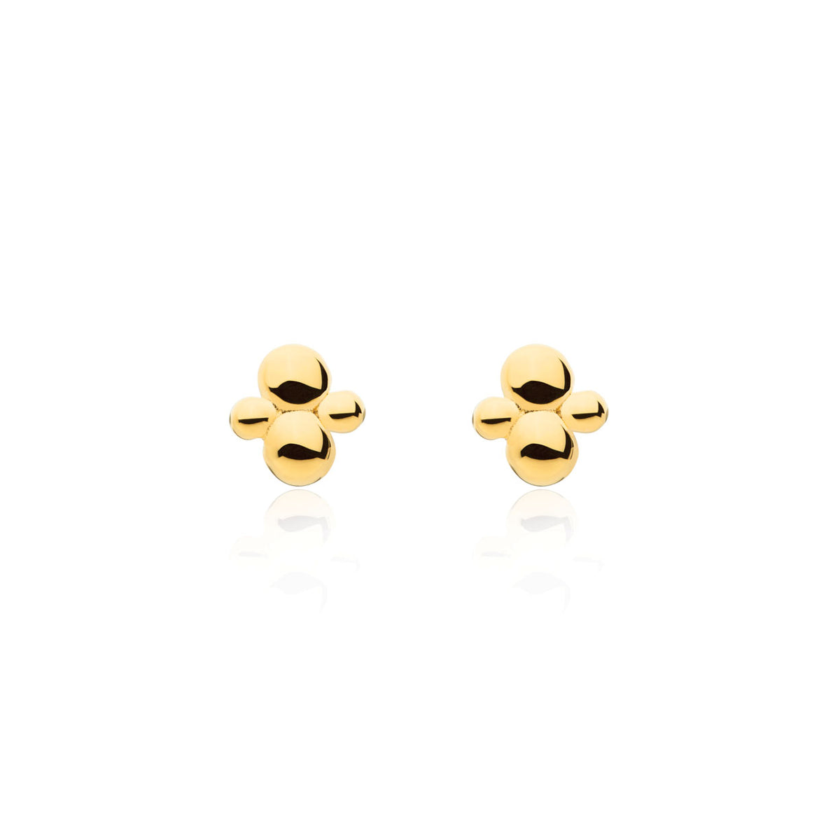 Cluster Stud Earrings - Gold