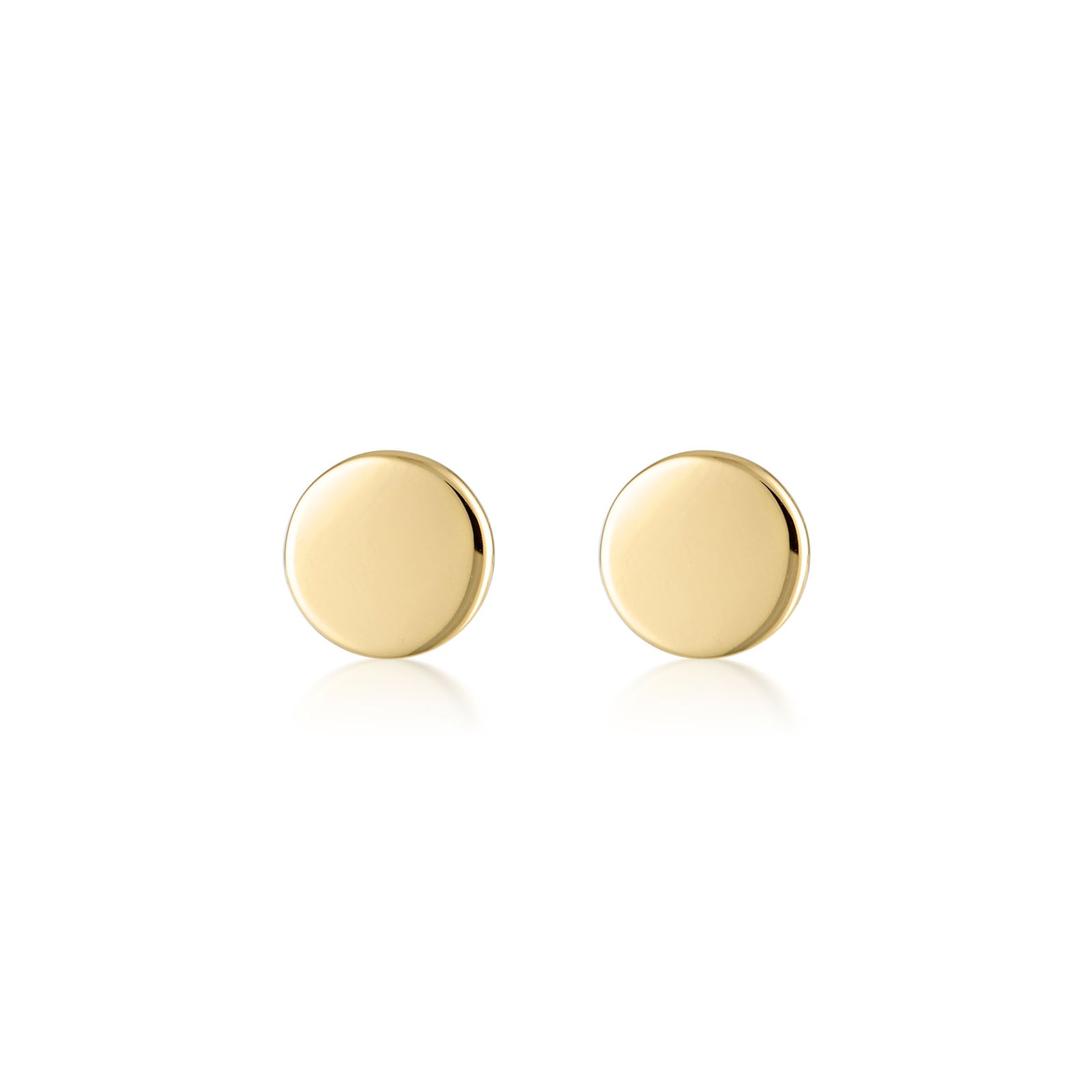 Disc Stud Earrings - Gold