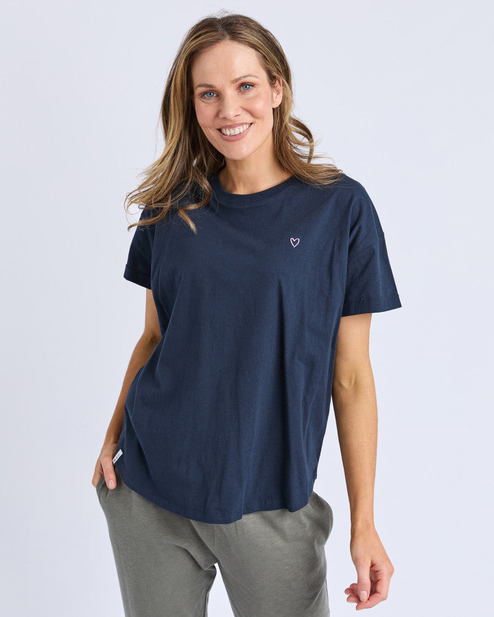 Halli Short Sleeve Tee - Navy