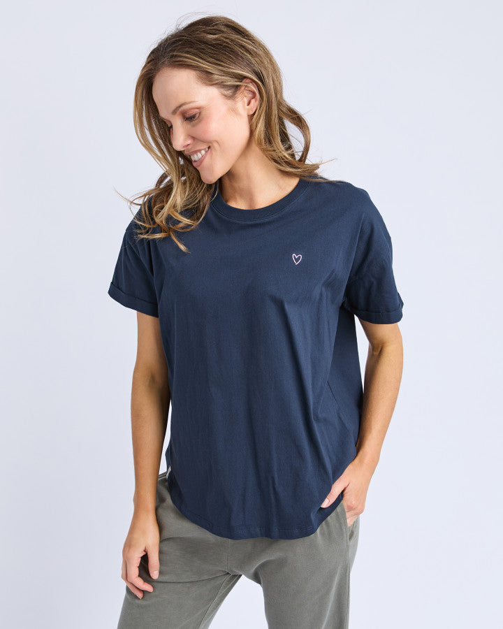 Halli Short Sleeve Tee - Navy