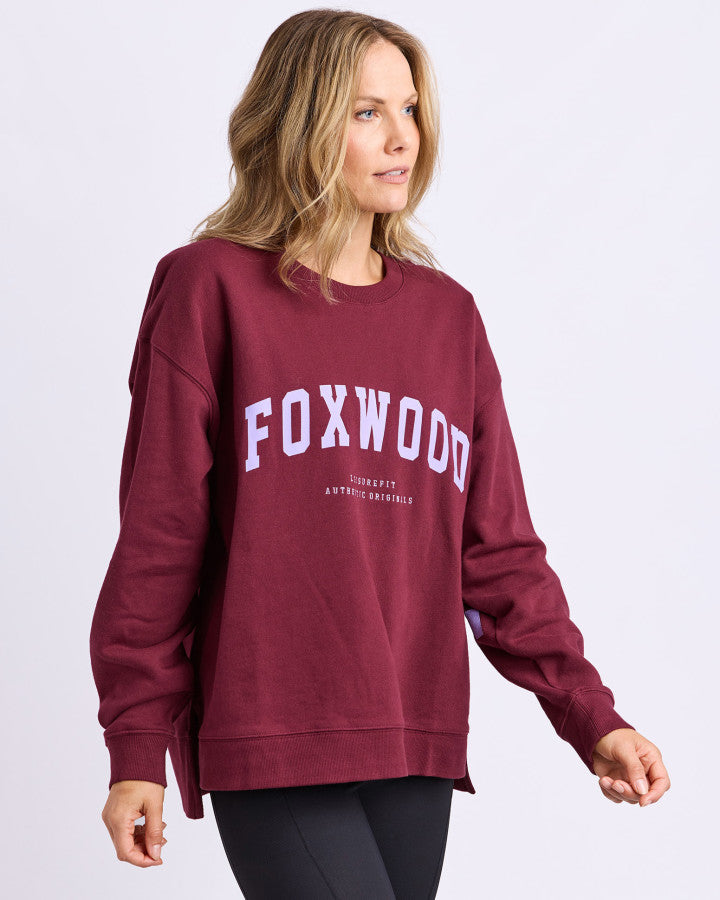 Interval Crew - Port/Lilac fabric detail