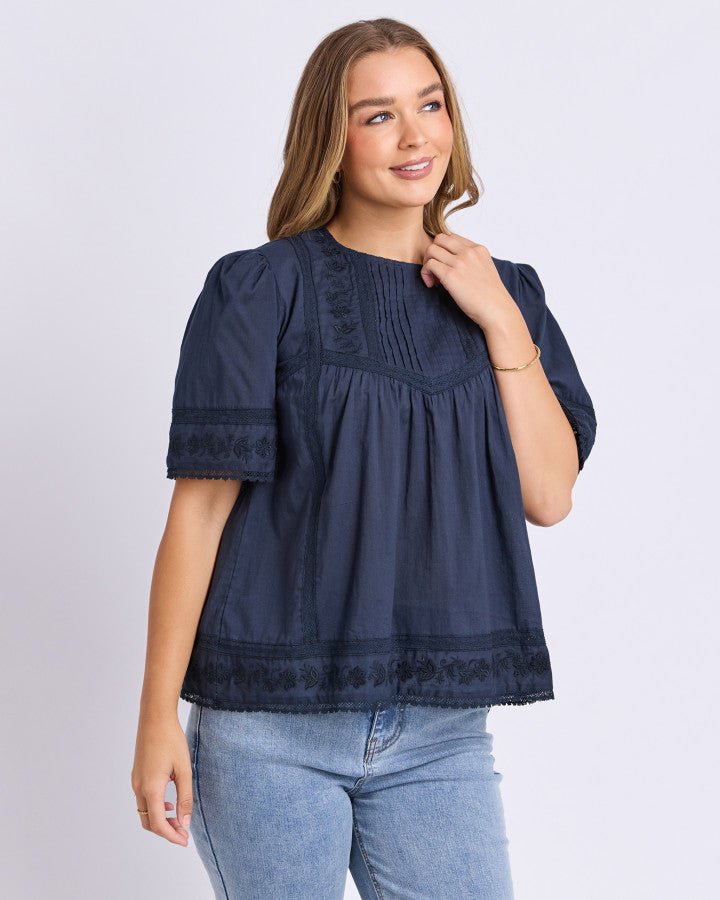Juna Top - Dark Sapphire
