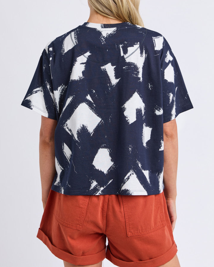 Klee Tee - Navy Yardage Print