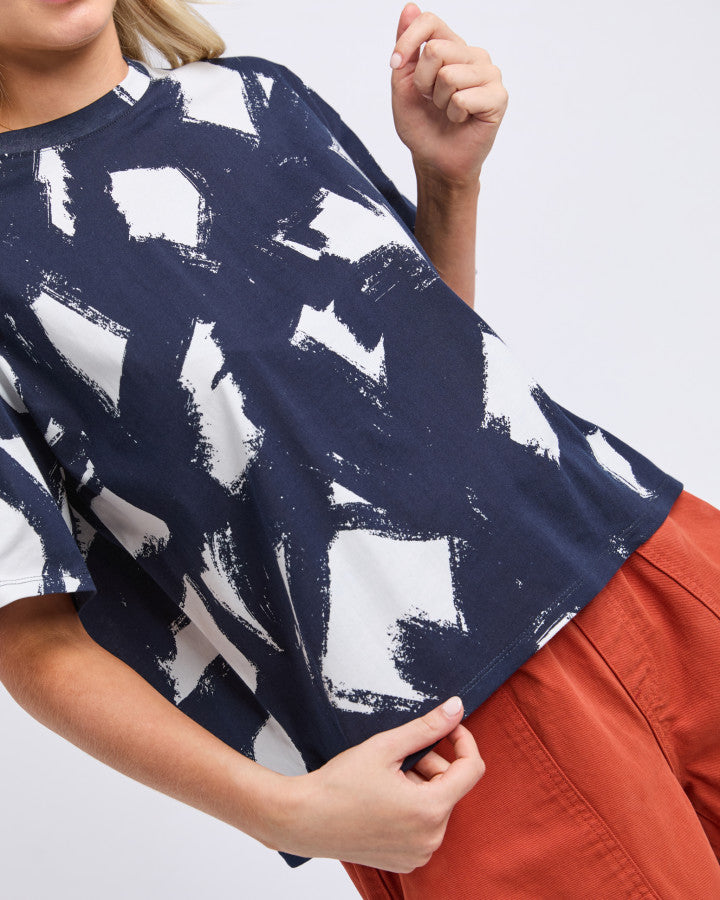 Klee Tee - Navy Yardage Print
