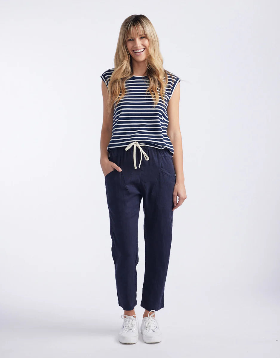 Luxe Linen Pant - Navy
