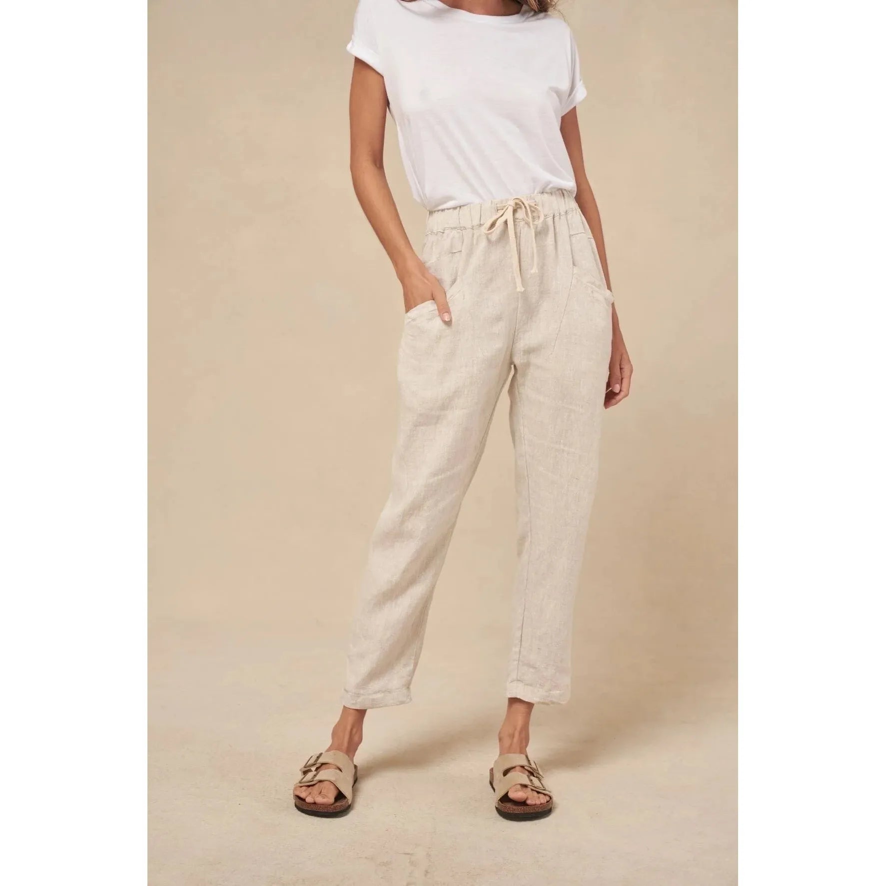 Luxe Linen Pant - Natural