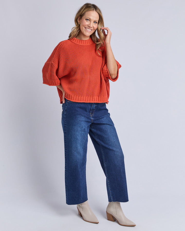Luela Short Sleeve Knit - Orange