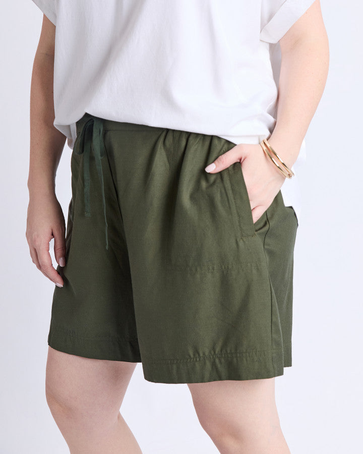 Margi Longline Short - Khaki