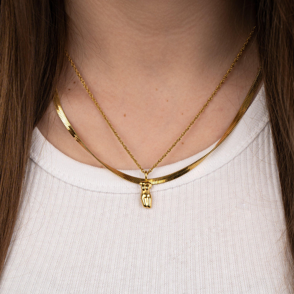 Medusa Snake Chain Necklace - Gold