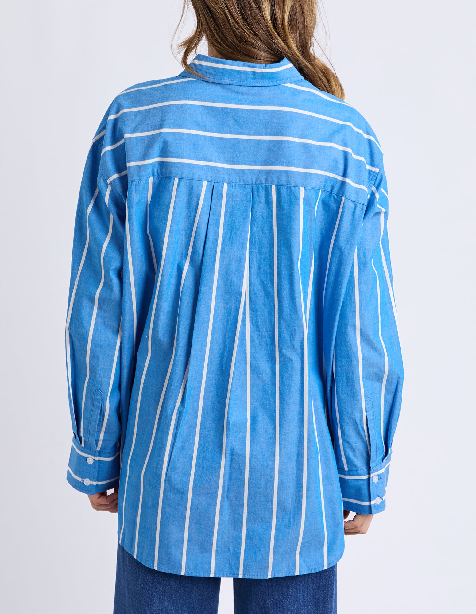 Mia Striped Shirt - Royal Blue