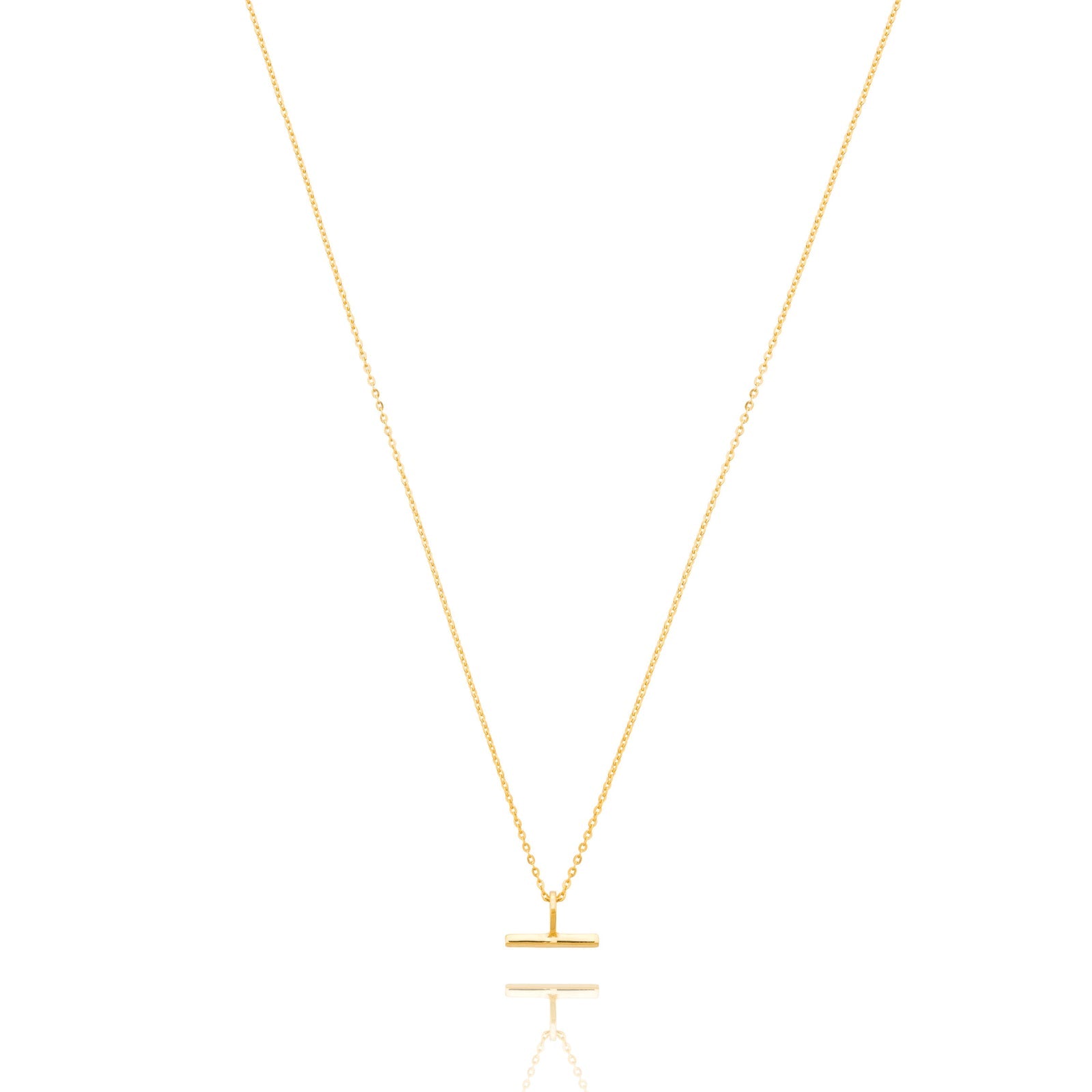 Mini T-Bar Necklace - Gold
