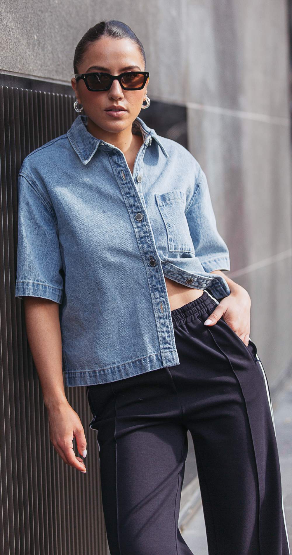 Grace Denim Shirt - Capri Blue