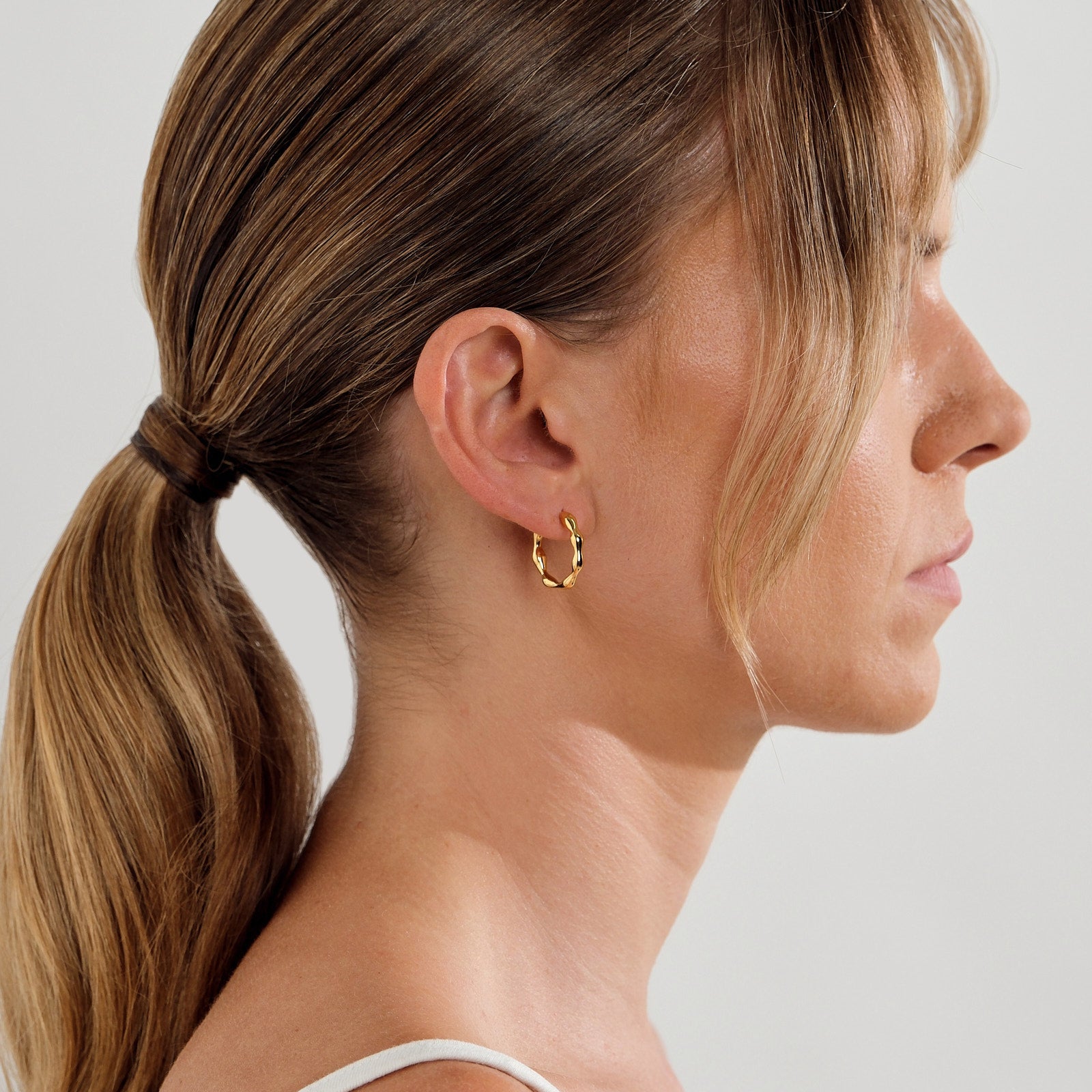 Organica Hoop Earrings - Silver