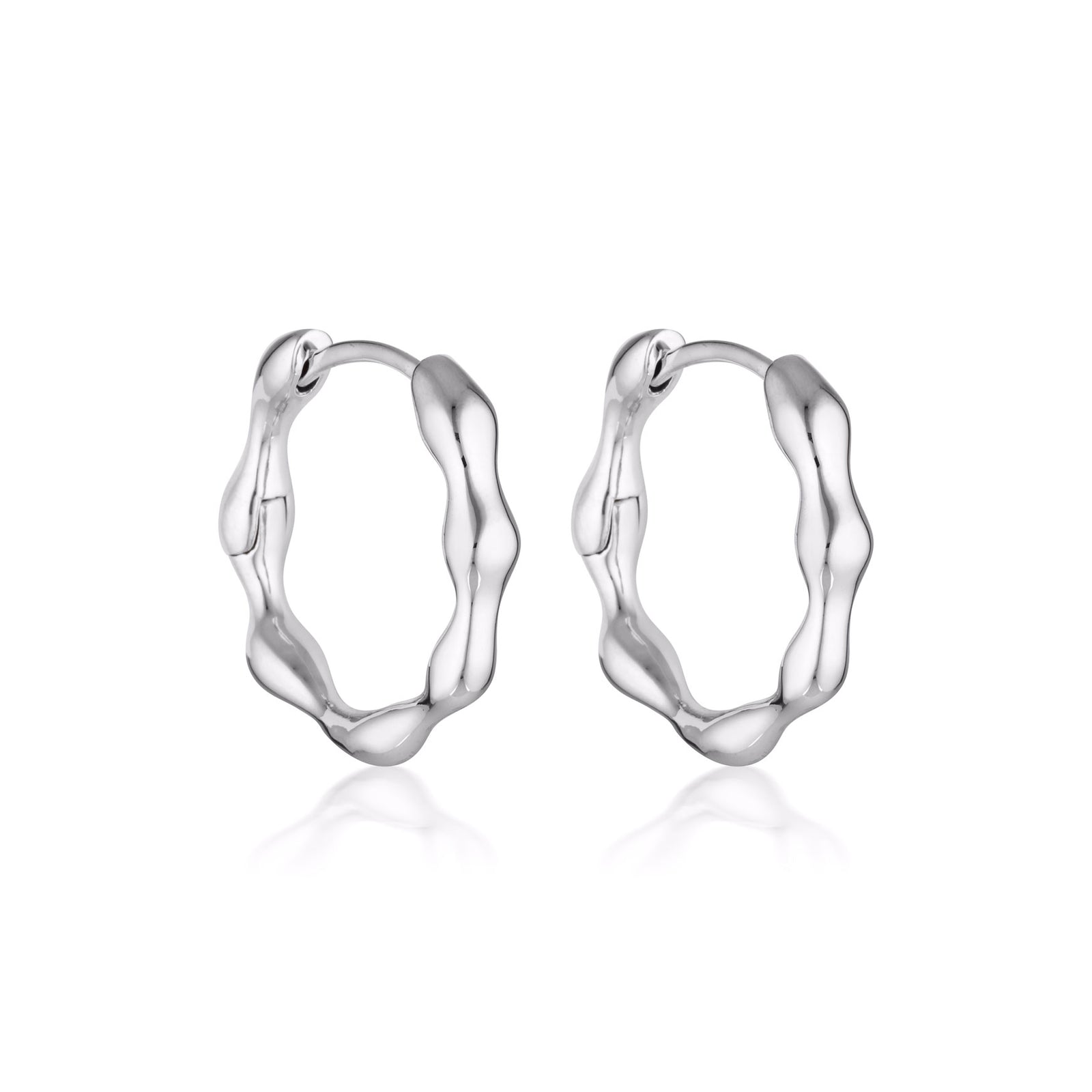 Organica Hoop Earrings - Silver