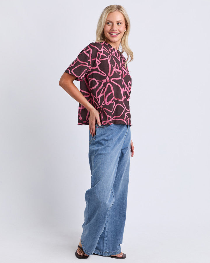 Palma Tee - Chocolate Print