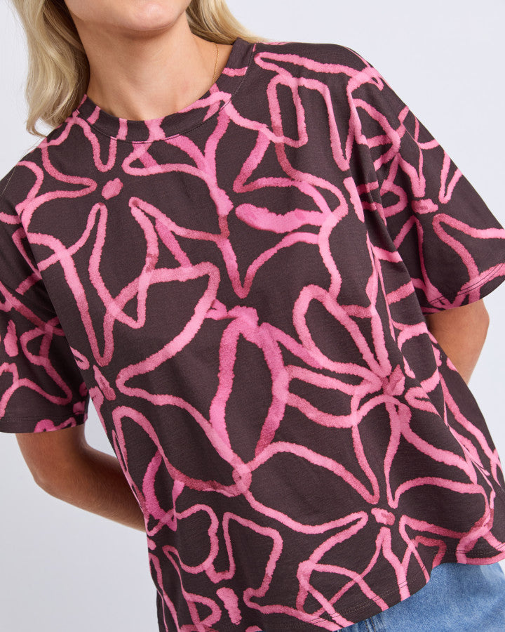 Palma Tee - Chocolate Print