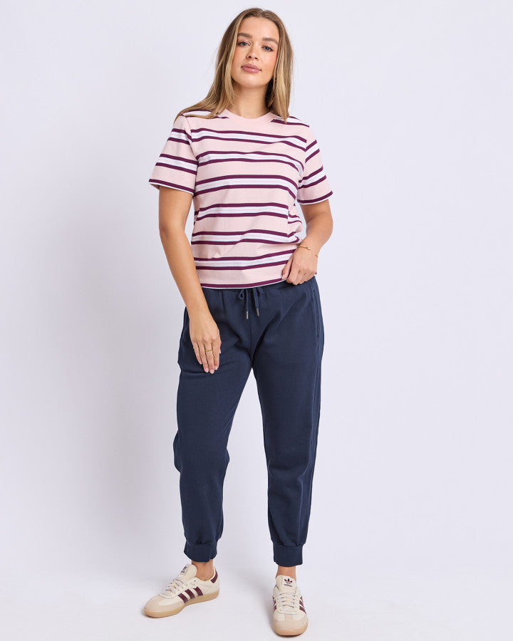 Pure Stripe Tee - Ballerina Pink