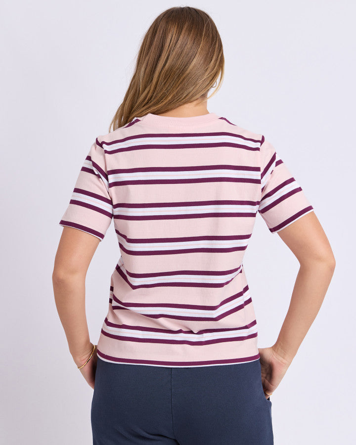 Pure Stripe Tee - Ballerina Pink