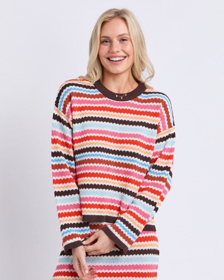 Retro Reef Long Sleeve Knit - Multicoloured