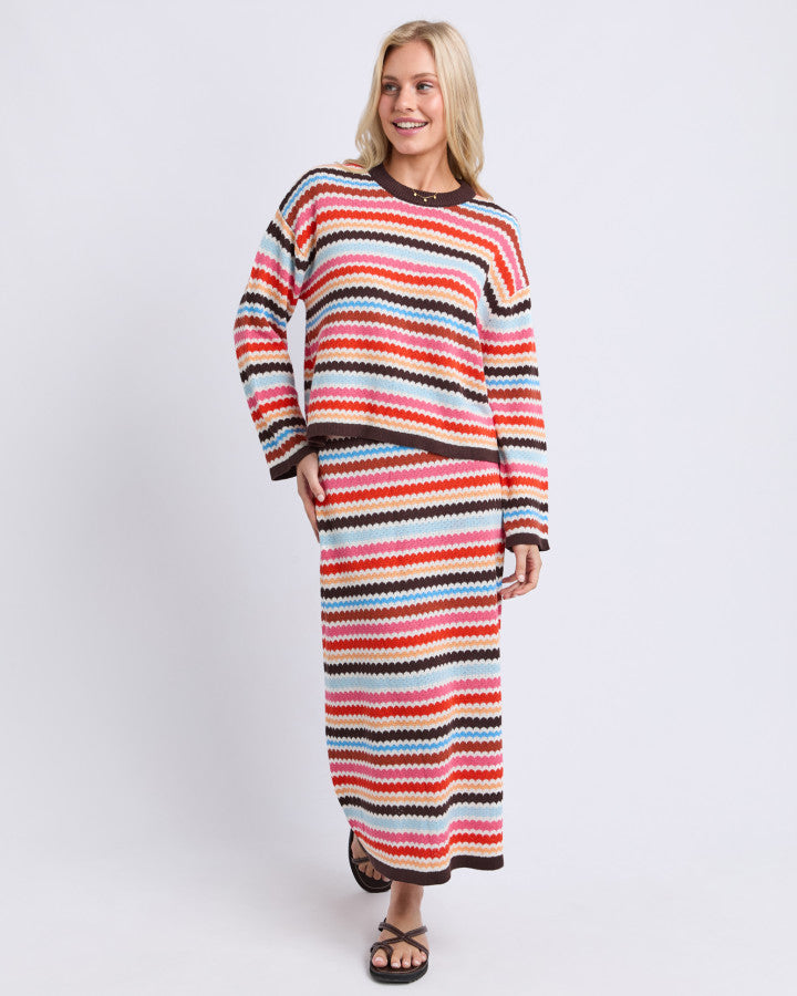 Retro Reef Long Sleeve Knit - Multicoloured