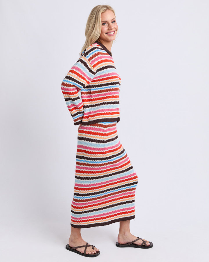 Retro Reef Long Sleeve Knit - Multicoloured
