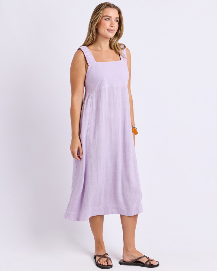 Foxwood Sage Dress Pastel Lilac midi length