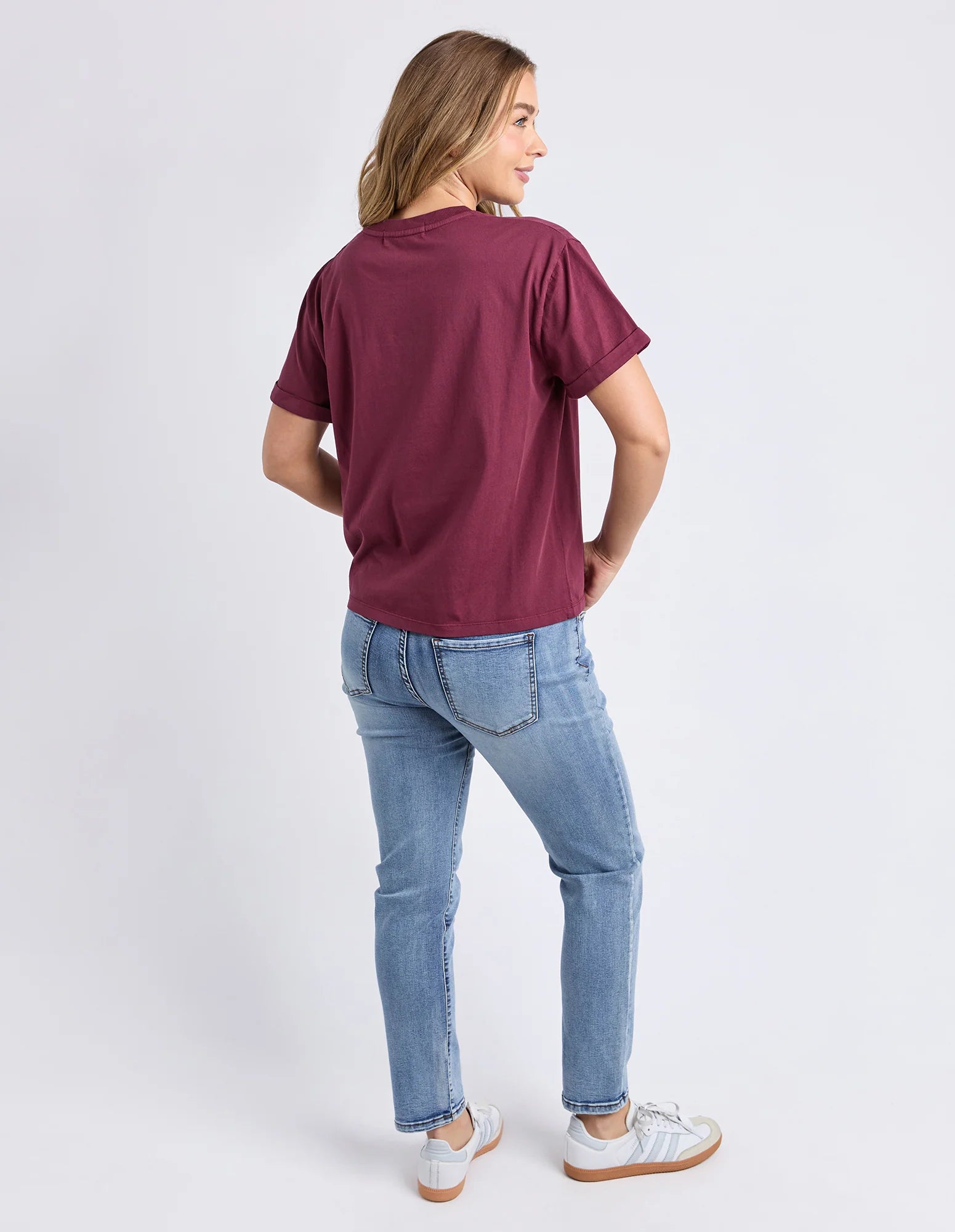 Huntleigh Oversized Tee - Wine