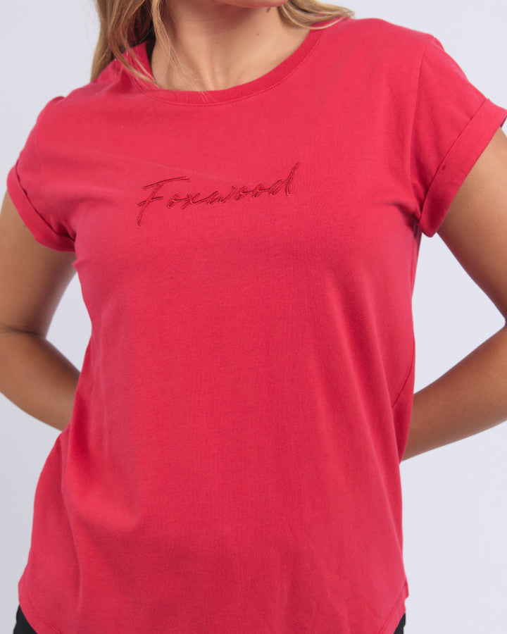 Signature Tee - Crimson