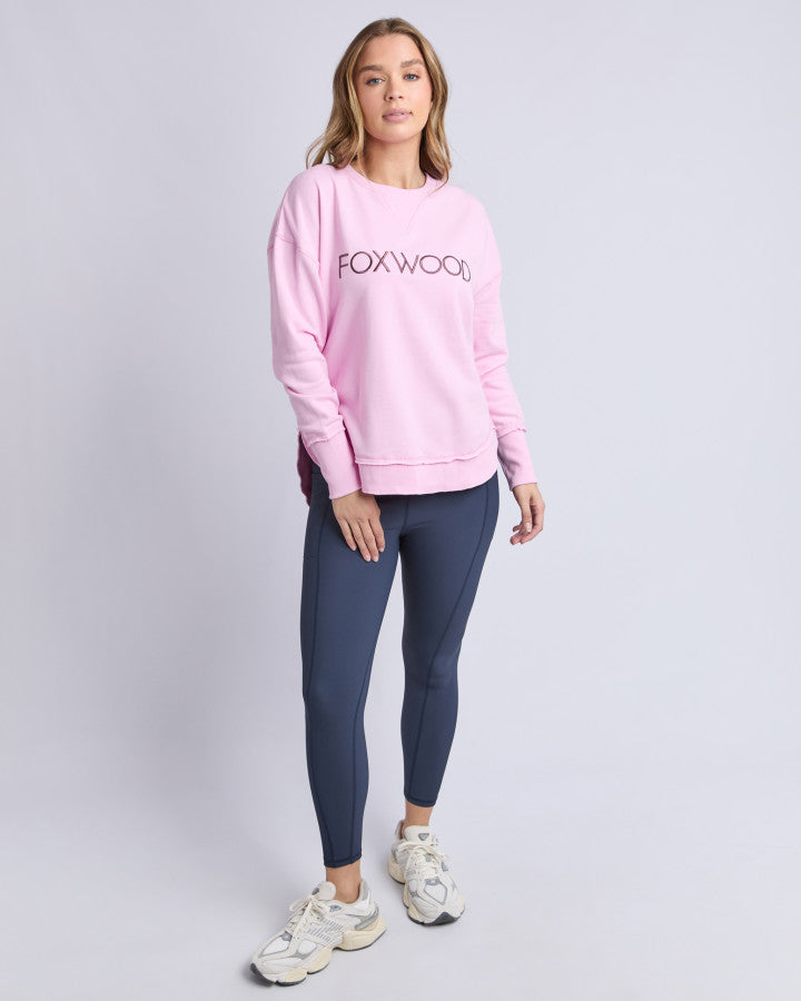 Simplified Metallic Crew - Bright Pink