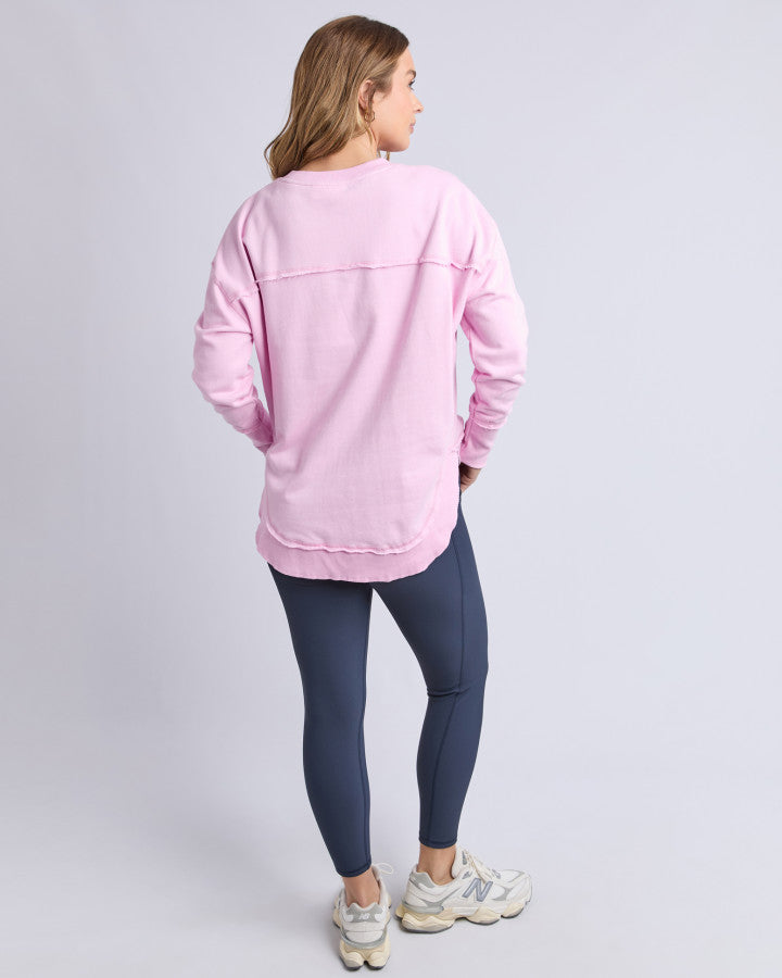 Simplified Metallic Crew - Bright Pink