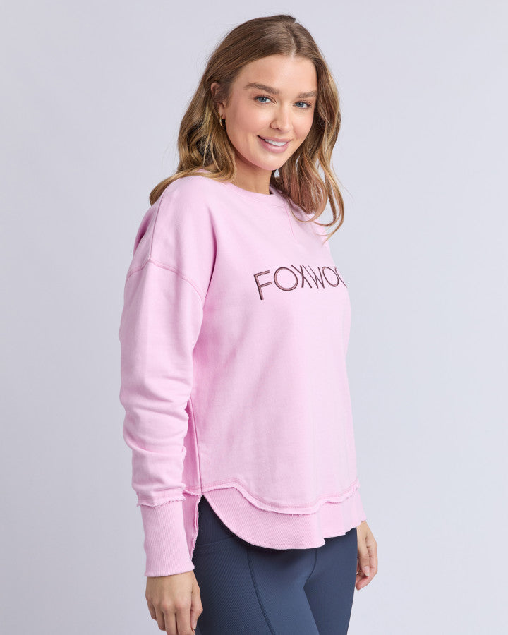 Simplified Metallic Crew - Bright Pink