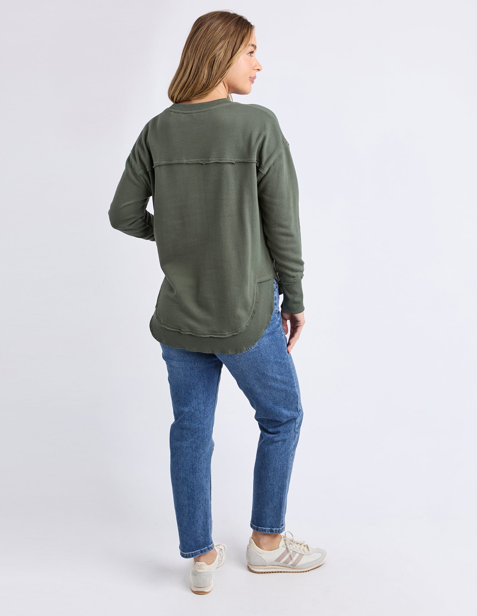 Simplified Tonal Crew - Khaki
