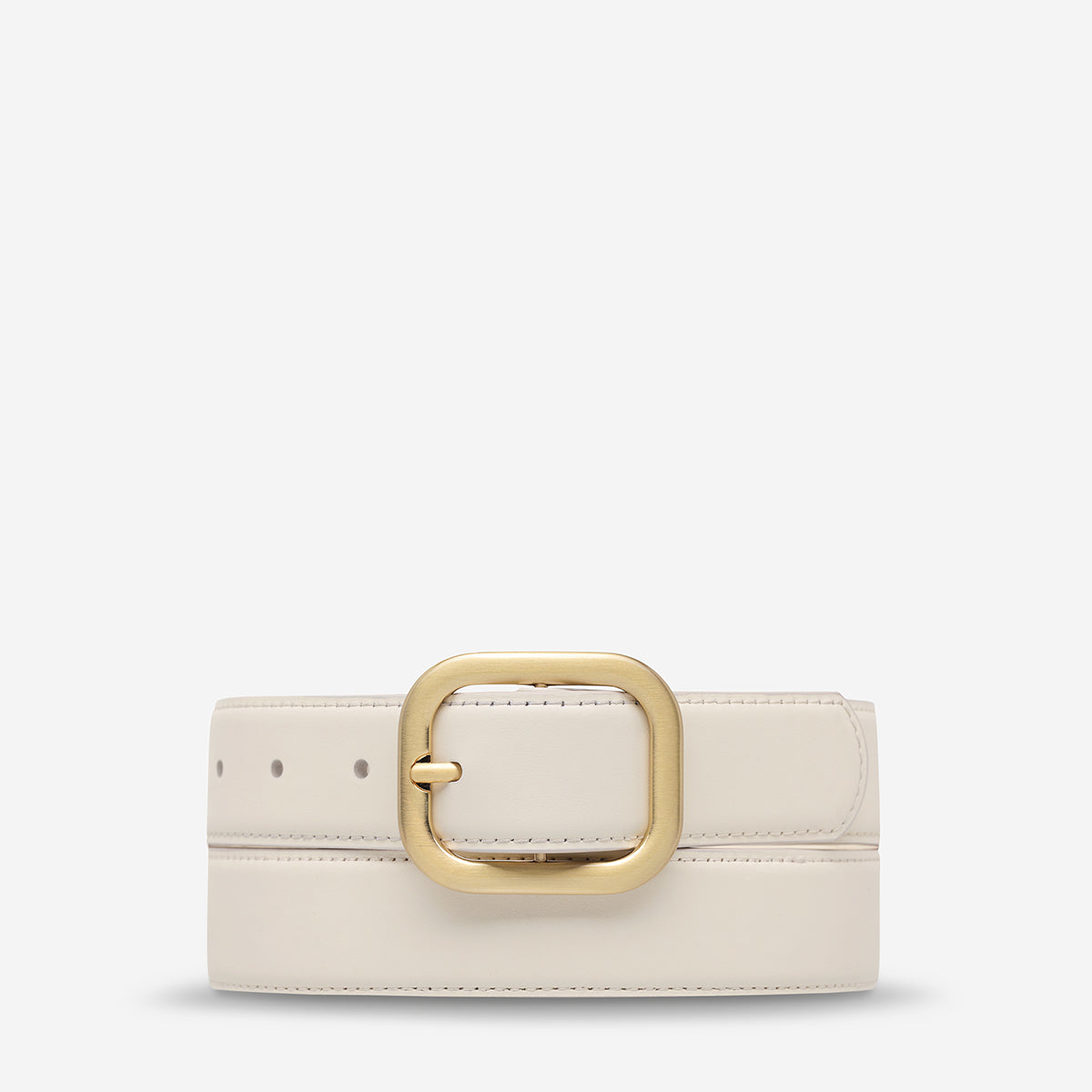 Falling Quiet Belt - Ivory Nappa / Gold