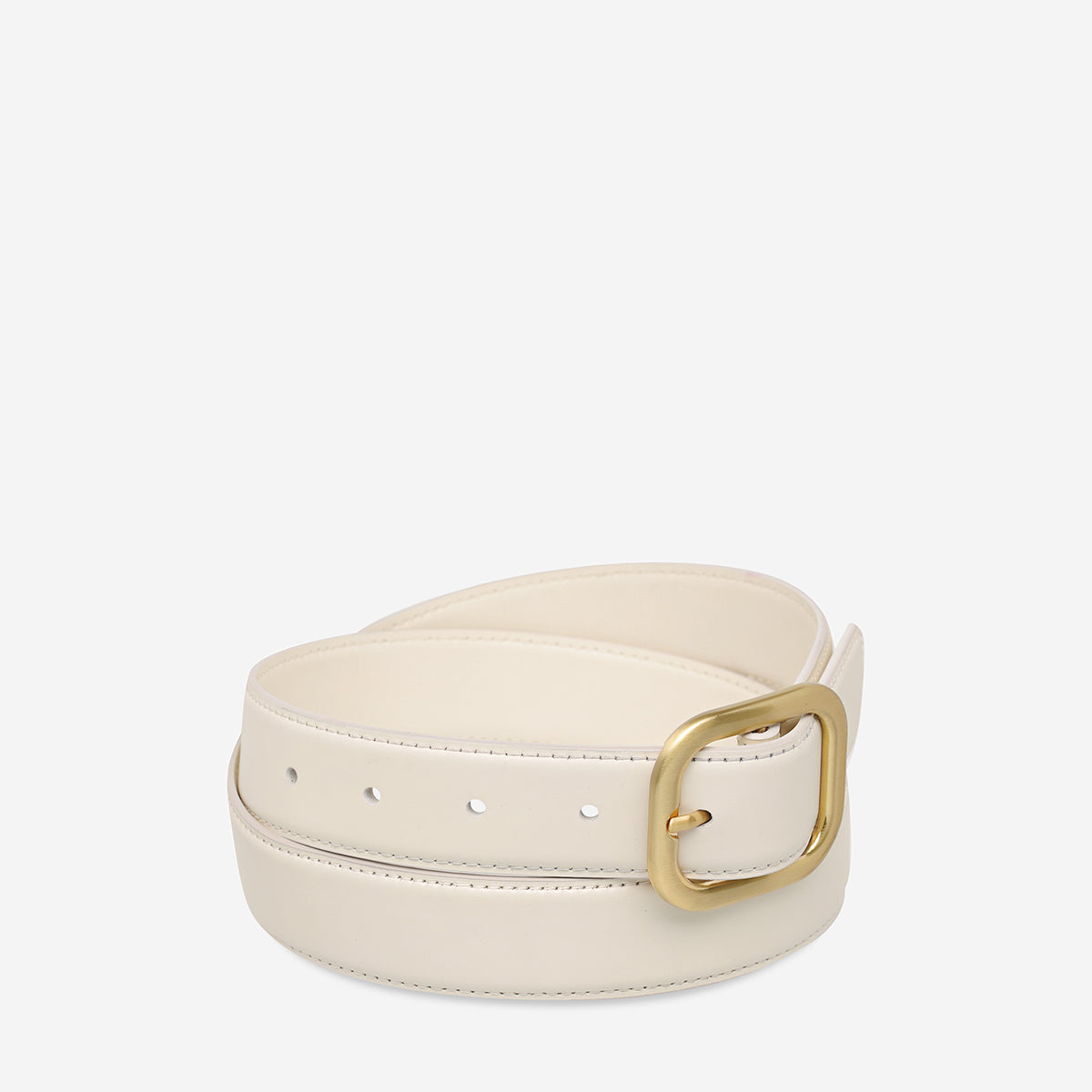 Falling Quiet Belt - Ivory Nappa / Gold