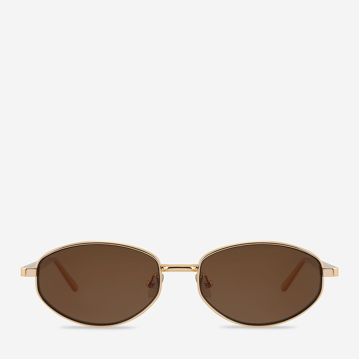 Status Anxiety Enigma Sunglasses in Gold, front view