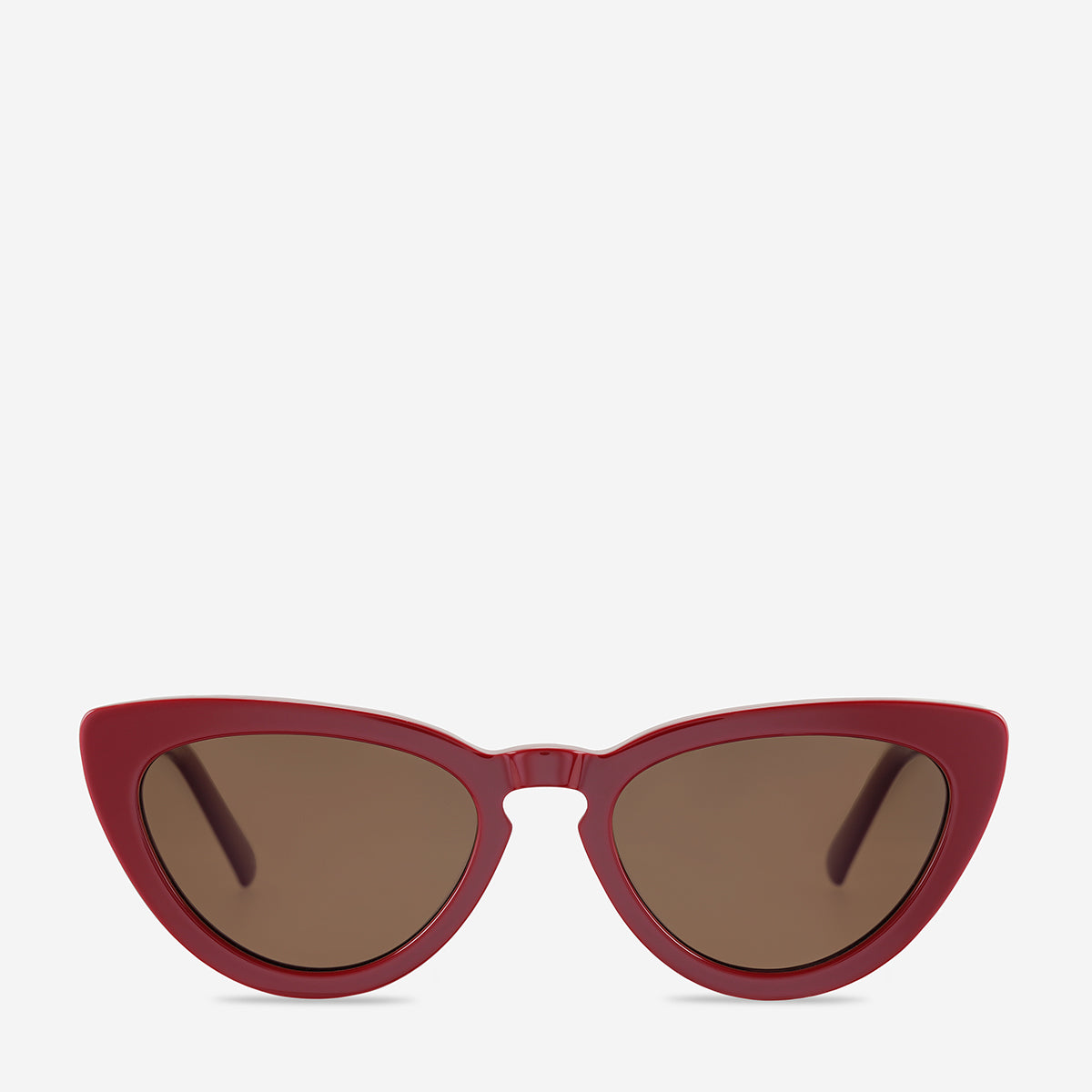 Status Anxiety Villain Sunglasses in Cherry, front view