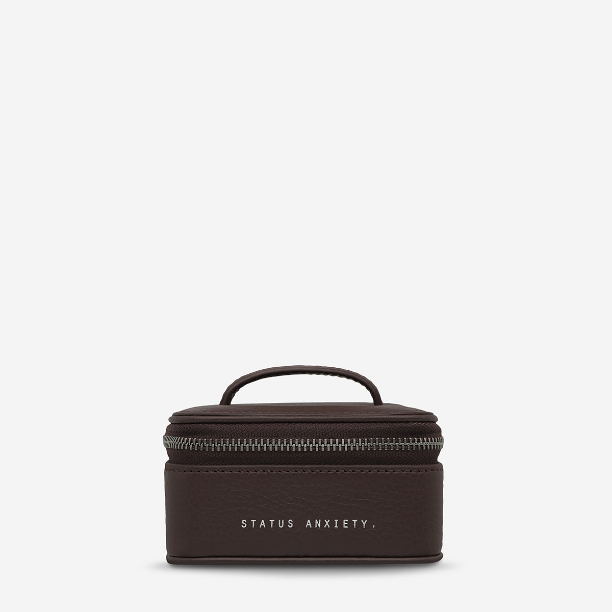 Status Anxiety Heartbreaker Jewellery Case in Cocoa, front view