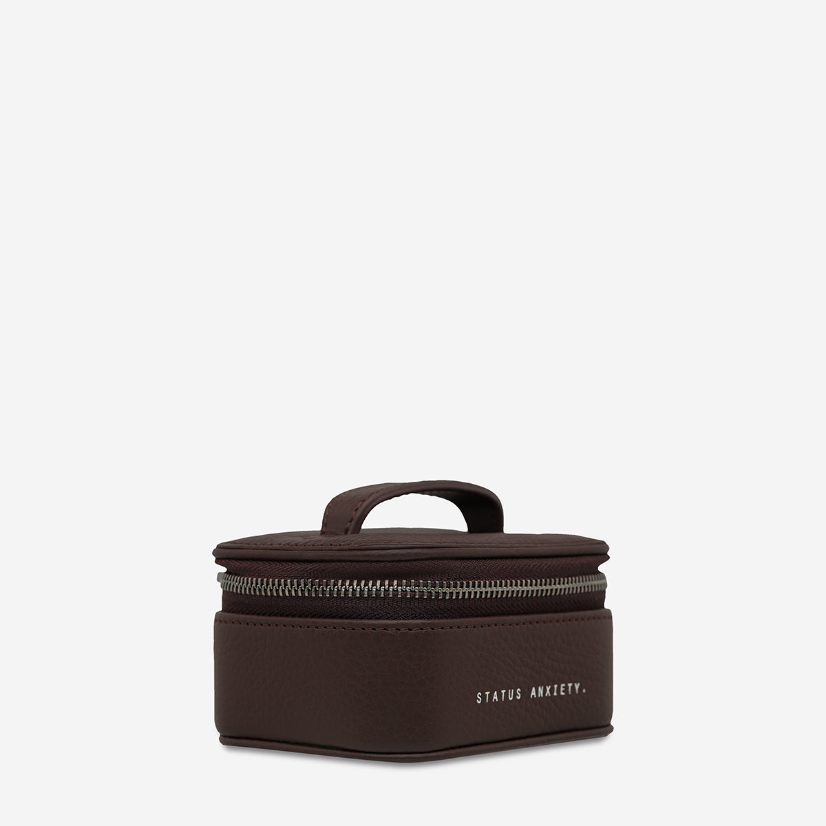 Status Anxiety Heartbreaker Jewellery Case in Cocoa, side view
