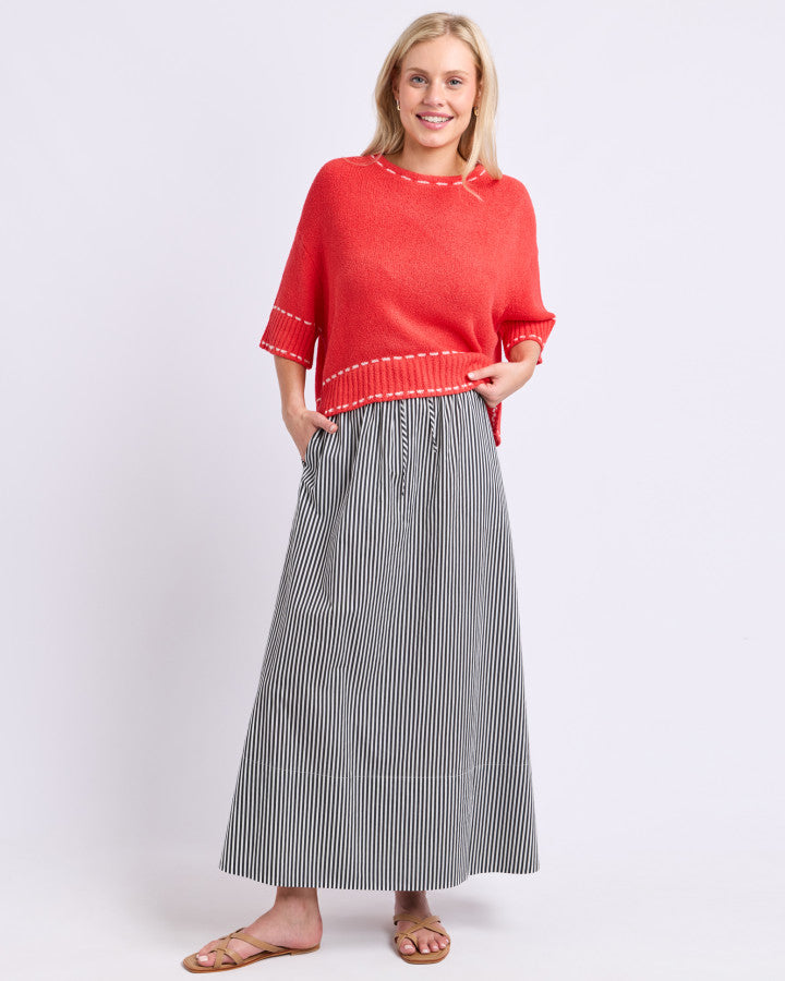 The Willow Skirt - Black Stripe