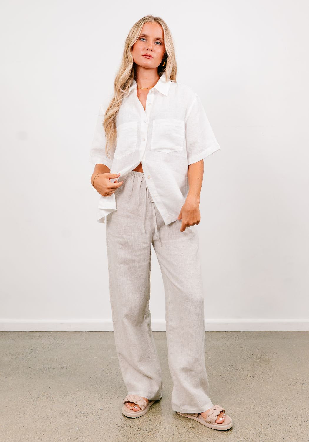 Heidi Linen Shirt - White