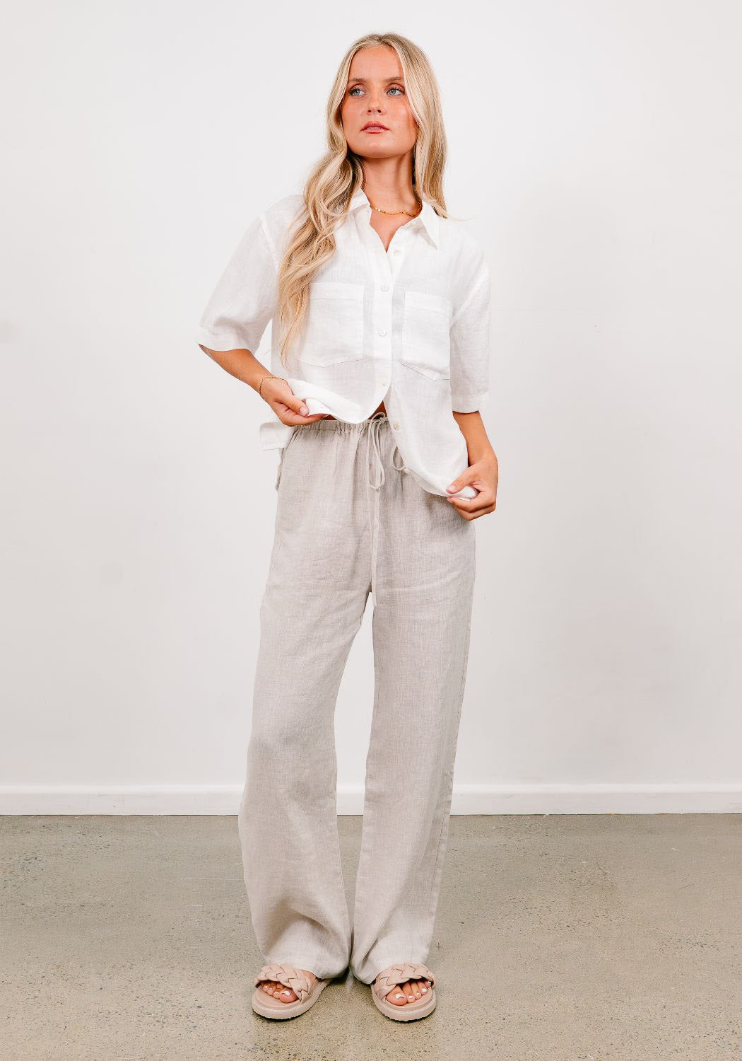 Heidi Linen Shirt - White