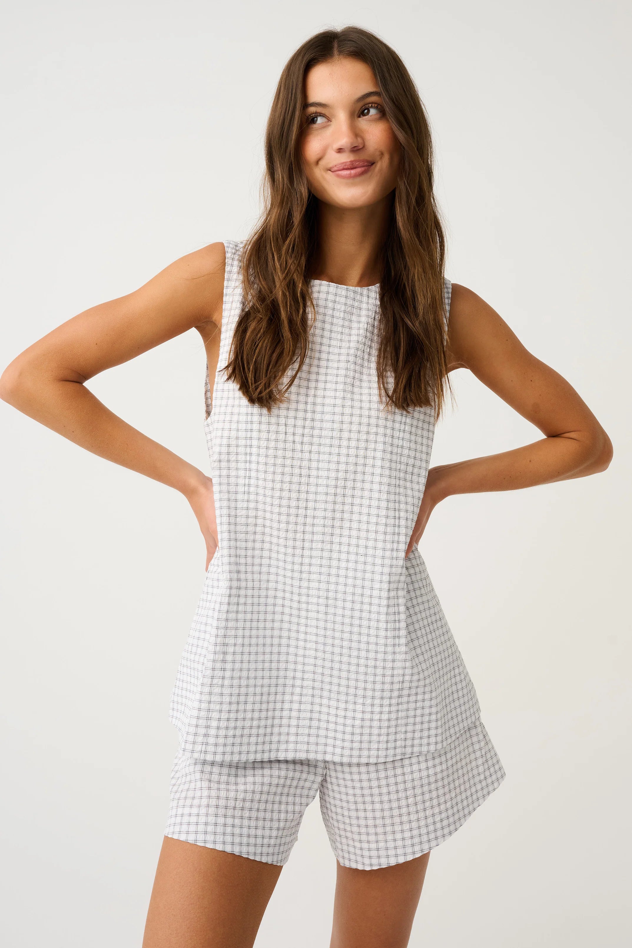 Gia Top - White Check