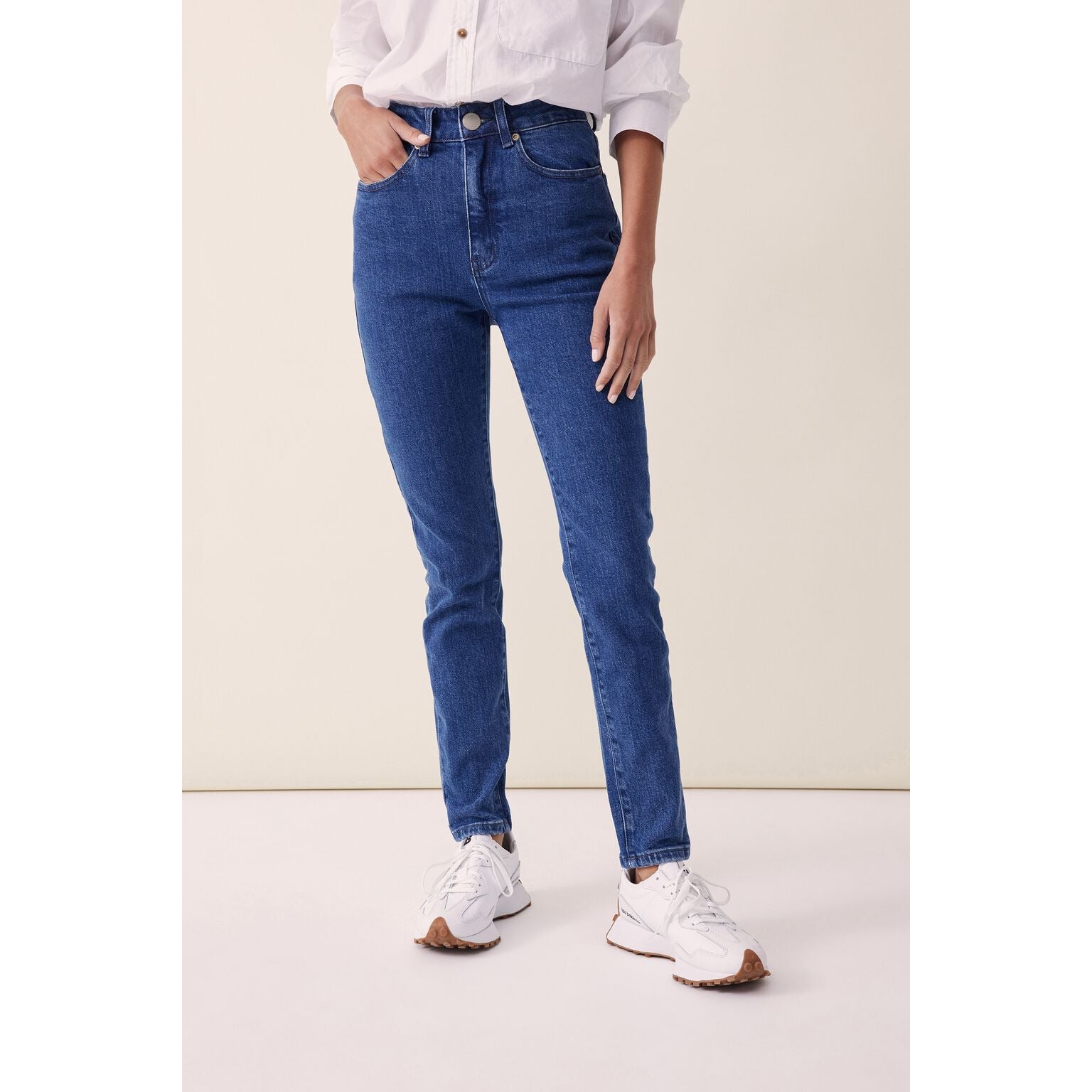 Slim Leg Jean In Organic Cotton - Indigo Blue