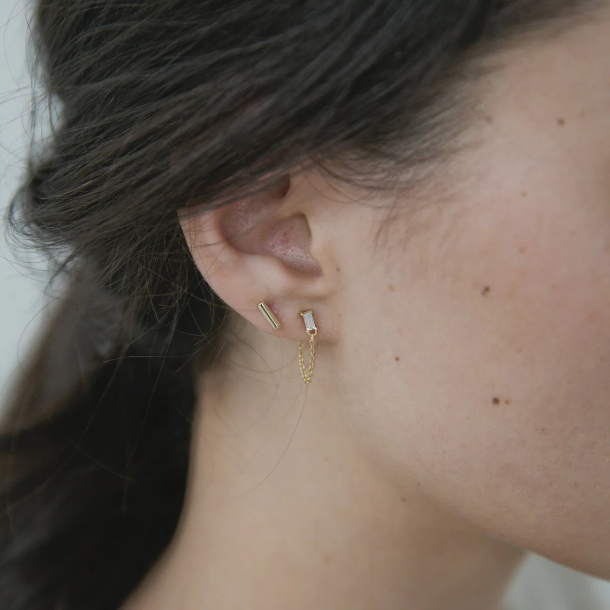 You Rock Chain Studs - Gold